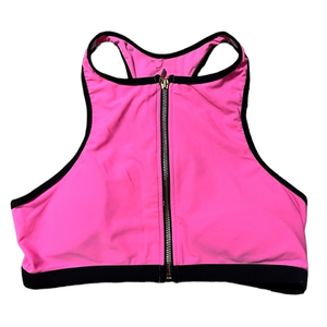 Juicy Couture hot pink and‎ gold racer back bikini top size medium
